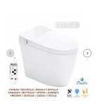 Inodoro japonés wc inteligente nashi ovian plus a suelo, espumante anti salpicaduras, apertura-cierre automáticos, esterilización