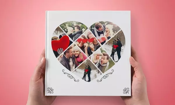 Livre photo à couverture rigide personnalisé en format 20 x 20 cm