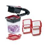 [Selgros] Genius Nicer Dicer Quick XXL 7-tlg. – Gemüseschneider im Handformat mit 320-ml-Auffangbehälter
