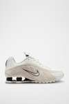 Baskets Nike Shox R4 blanches en cuir - du 35,5 au 42