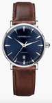 Montre Herbelin Inspiration - cadran bleu et bracelet cuir brun